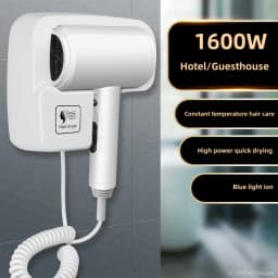 2026 New Five Star Hotel Specific Wall Mounted Non Perforated High Wind Speed Drying Household Bathroom Hair Dryer US/UK/EU
