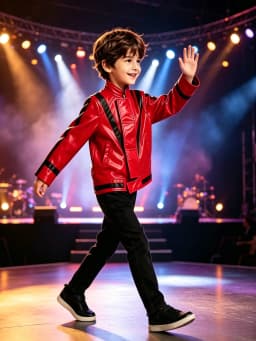 Halloween Boys Retro Singer Striped Jacket Kids Party Stage Cosplay Outerwear