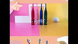 Sonic Children Electric Toothbrush With 12pcs Brush Heads IPX7 Waterproof Ultrasonic Rechargeable Timer Soft Hair Cleaning Brush