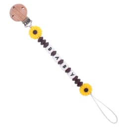 Baby Pacifiers Clips Personalized Name Flower Silicone Dummy Nipple Holder Clip Chain Teething Toy Pacifier Accessories BPA Free