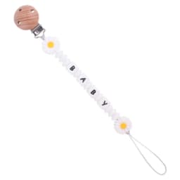 Baby Pacifiers Clips Personalized Name Flower Silicone Dummy Nipple Holder Clip Chain Teething Toy Pacifier Accessories BPA Free