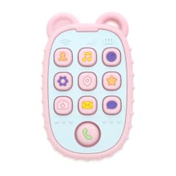 New Baby Teether Mobile Phone Shape Silicone Teether Teething Toy Kids Sensory Educational Toy Baby Gift Set