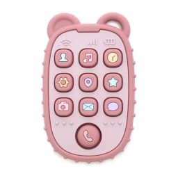 New Baby Teether Mobile Phone Shape Silicone Teether Teething Toy Kids Sensory Educational Toy Baby Gift Set