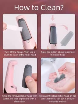 Cordless Rechargeable Electric Callus Remover, Foot File for Dry Coarse Skin Removal on Heels, for Women & Men