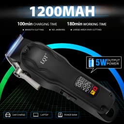 New High Quality Professional Men's Hair Clipper - High-Power Adjustable Wireless Hair Trimmer - Zero-Gap Trimmer Kit Boyfriend