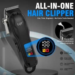 New High Quality Professional Men's Hair Clipper - High-Power Adjustable Wireless Hair Trimmer - Zero-Gap Trimmer Kit Boyfriend