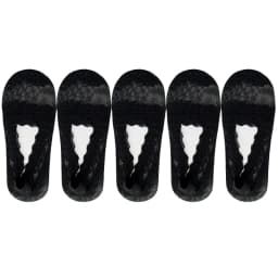 5 Pairs Socks Women's Lace Invisible Short No-Show Ankle Foot Summer Cotton Transparent White Low Cut Boat Sock