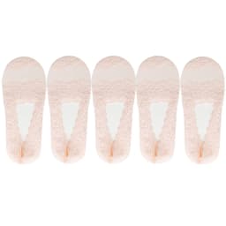 5 Pairs Socks Women's Lace Invisible Short No-Show Ankle Foot Summer Cotton Transparent White Low Cut Boat Sock