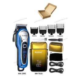 Kemei Hair Clipper Km-1995 Km-2293 Km-TX10 Barber Blading Hair Cutting Machine Clipper Grooming Cordless Rechargeable Shaver