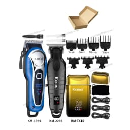 Kemei Hair Clipper Km-1995 Km-2293 Km-TX10 Barber Blading Hair Cutting Machine Clipper Grooming Cordless Rechargeable Shaver