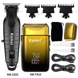 Kemei Hair Clipper Km-1995 Km-2293 Km-TX10 Barber Blading Hair Cutting Machine Clipper Grooming Cordless Rechargeable Shaver