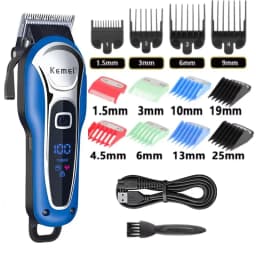Kemei Hair Clipper Km-1995 Km-2293 Km-TX10 Barber Blading Hair Cutting Machine Clipper Grooming Cordless Rechargeable Shaver