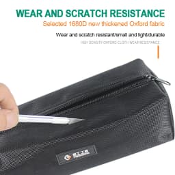 Hand Tool Bag Oxford Canvas Waterproof Storage Tool Bag Screws Nails Drill Bit Metal Parts Organizer Bag Portable Zipper Pouch