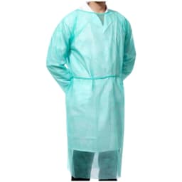 10pcs Unisex Disposable Protective Isolation Clothing Anti-spitting Waterproof Anti-oil Stain Nursing Gown Anti-fog Nursing Suit
