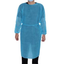 10pcs Unisex Disposable Protective Isolation Clothing Anti-spitting Waterproof Anti-oil Stain Nursing Gown Anti-fog Nursing Suit