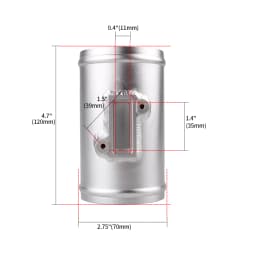 Aluminum alloy Car Air Flow Sensor Mount Intake Meter Base For VW Nissan Honda Civic Ford MAF Air Intake Meter Adapter MAF006