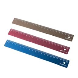 20CM Aluminum Ruler - Straight Metal Measuring Tool for School Kids, Kawaii Stationery Gift Set & Office Accessories