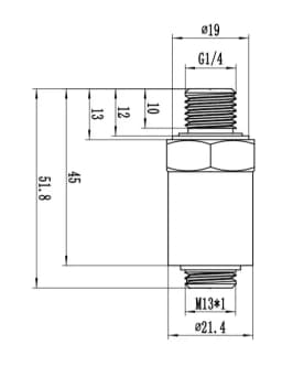 Water Oil Fuel Gas Air Pressure Transmitter G1/4 12-36V 4-20mA 0-60MPa Optional Stainless Steel Pressure Transducer Sensor
