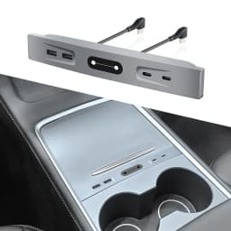 2Hole 4 Hole USB Adapter Shunt Hub for Tesla Model 3 Model Y 2021 2022 2023 High Fit Charging Cable Manager OEM Car Accessories