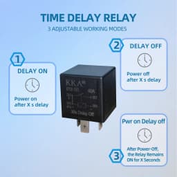 12V Time Delay Relay SPDT SPST Relay, 1s 6s 10s 30s 1min Second Delay on Relay, Programmable Delay on Delay Off Relay