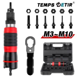 M3 M4 M5 M6 M8 M10 Home Rivet Nut Gun Converter Kit Removable DIY Nut Insert Nut Riveting Tool Cordless Electric Riveting Tool
