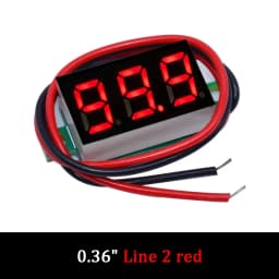 0.36 Inch 0.36" Digital Voltmeter Red Green Blue DC 0V-100V Three Lines 3 digit Voltage Panel Meter Display led Color