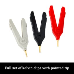 1PCS Alligator Clip 90mm Kelvin Copper Gold Plate Clip LCR Test Clip Grey/Black/Red For Precision Instruments