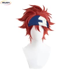 SK8 The Infinity Reki Kyan Cosplay Wig Headband Hairband SK8 Cosplay Red Short With Bangs Heat Resistant Synthetic Wigs + WigCap
