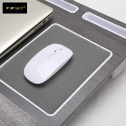Multi Purpose Laptop Desk Leg Table Design of Double Groove Anti Slip Bar Embedded Mouse Pad Use with Sofa Bedroom Portable