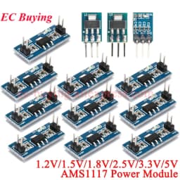 20Pcs/1pc AMS1117 LM1117 1.2V 1.5V 1.8V 2.5V 3.3V 5V DC-DC Step Down Buck Power Supply Module For Arduino Raspberry Pi PCB Board