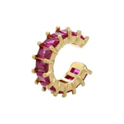 1 Piece Ear Clip on Earring Cuff Rainbow CZ Gold Silver Color Earing Jewelry Aretes Non Pierced Blue Black Clear Clipping