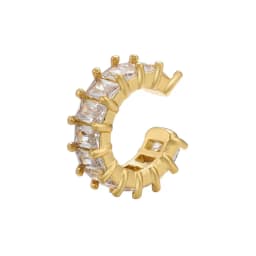 1 Piece Ear Clip on Earring Cuff Rainbow CZ Gold Silver Color Earing Jewelry Aretes Non Pierced Blue Black Clear Clipping
