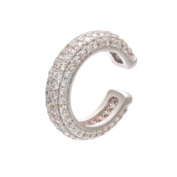 1 Piece Ear Clip on Earring Cuff Rainbow CZ Gold Silver Color Earing Jewelry Aretes Non Pierced Blue Black Clear Clipping
