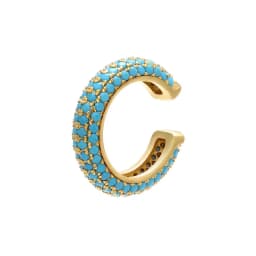 1 Piece Ear Clip on Earring Cuff Rainbow CZ Gold Silver Color Earing Jewelry Aretes Non Pierced Blue Black Clear Clipping
