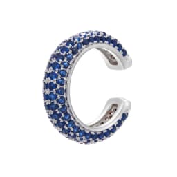 1 Piece Ear Clip on Earring Cuff Rainbow CZ Gold Silver Color Earing Jewelry Aretes Non Pierced Blue Black Clear Clipping