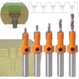 8mm Shank HSS Woodworking Countersink Router Bit Screw Extractor Remon Demolition for Wood Milling Cutter Woodworking Tools