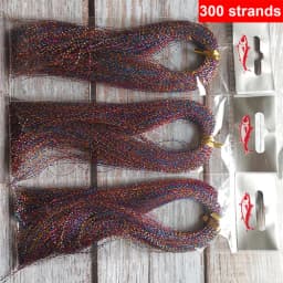 3 or 10 bundle/lot 300 strands fly fishing lure tinsel twisted strand string line tying flash crystal shining diy material