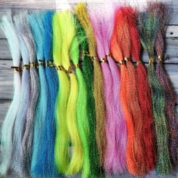 3 or 10 bundle/lot 300 strands fly fishing lure tinsel twisted strand string line tying flash crystal shining diy material
