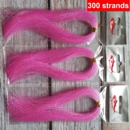 3 or 10 bundle/lot 300 strands fly fishing lure tinsel twisted strand string line tying flash crystal shining diy material