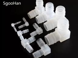 5~200pcs 4~20mm PP Elbow Connectors Aquarium Tank Fittings Air Pump Aerator Pagoda Joint Garden Irrigation Medical Hose Joints