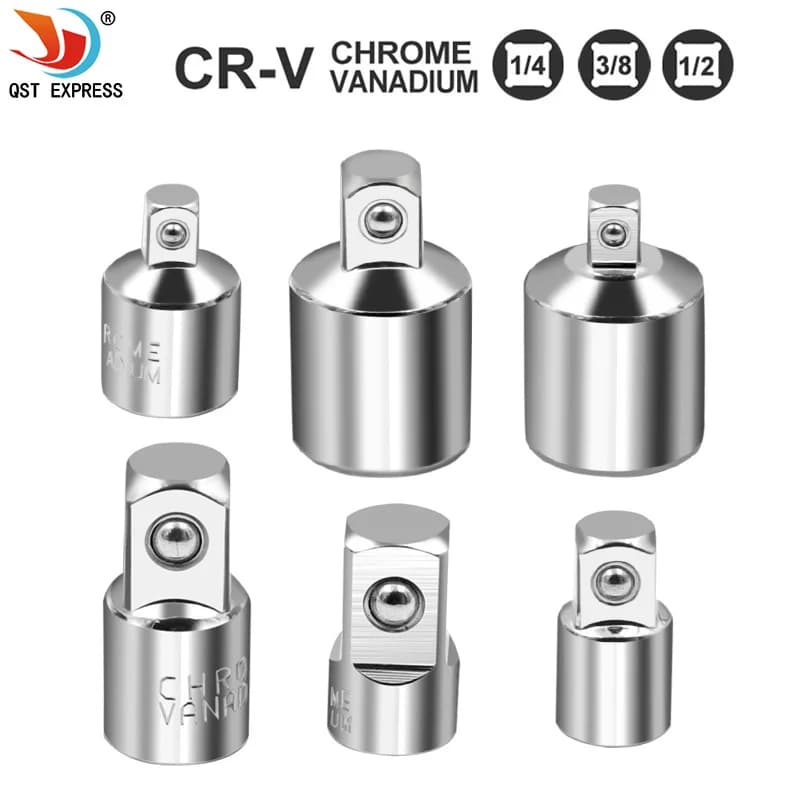Ratchet Wrench Socket Converter Sleeve Head Adapter 1/2" Big Fly to 3/8" Fly to 1/4" Stainless Steel to 1/4" to 1/2" to 3/8"