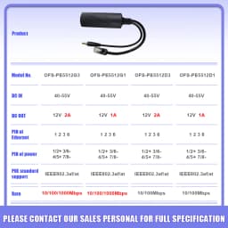 POE Splitter Gigabit For Switch Ports CCTV IP Cameras 48V to 12V 2.5A 30W 15W Gibabit 1000mbps RJ45 To DC Supply Power Splitter