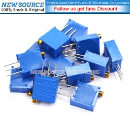 10PCS 3296W Potentiometer Precision Adjustable Resistance Multi-turn Trimming 1K 2K 5K 10K 100K 103 100R Trimmer Potentiometer