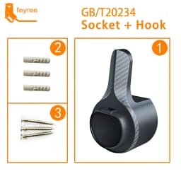 feyree EV Charger GB/T Type Holder Wall Mount Electric Car Charging Cable Organizer Wall Bracket Charger Holder for Electric Car