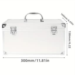 Aluminum Suitcase Parts Toiletry Containers Hard Toy Garage Organization Storage Portable Metal Lock Case Without Sponge