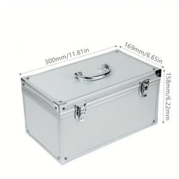 Aluminum Suitcase Parts Toiletry Containers Hard Toy Garage Organization Storage Portable Metal Lock Case Without Sponge