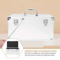 Aluminum Suitcase Parts Toiletry Containers Hard Toy Garage Organization Storage Portable Metal Lock Case Without Sponge