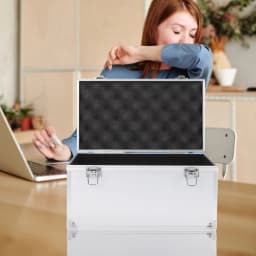 Aluminum Suitcase Parts Toiletry Containers Hard Toy Garage Organization Storage Portable Metal Lock Case Without Sponge