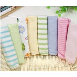 RANDOM 8PCS Baby Washcloths Set Soft Absorbent Organic Cotton Washable Saliva Towel Face Wipes Newborn Bath Kids Face Towel