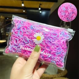 200Pcs/Pack Colorful Small Disposable Hair Bands Scrunchie Girls Elastic Rubber Band Ponytail Holder Hair Accessories Hair Ties
